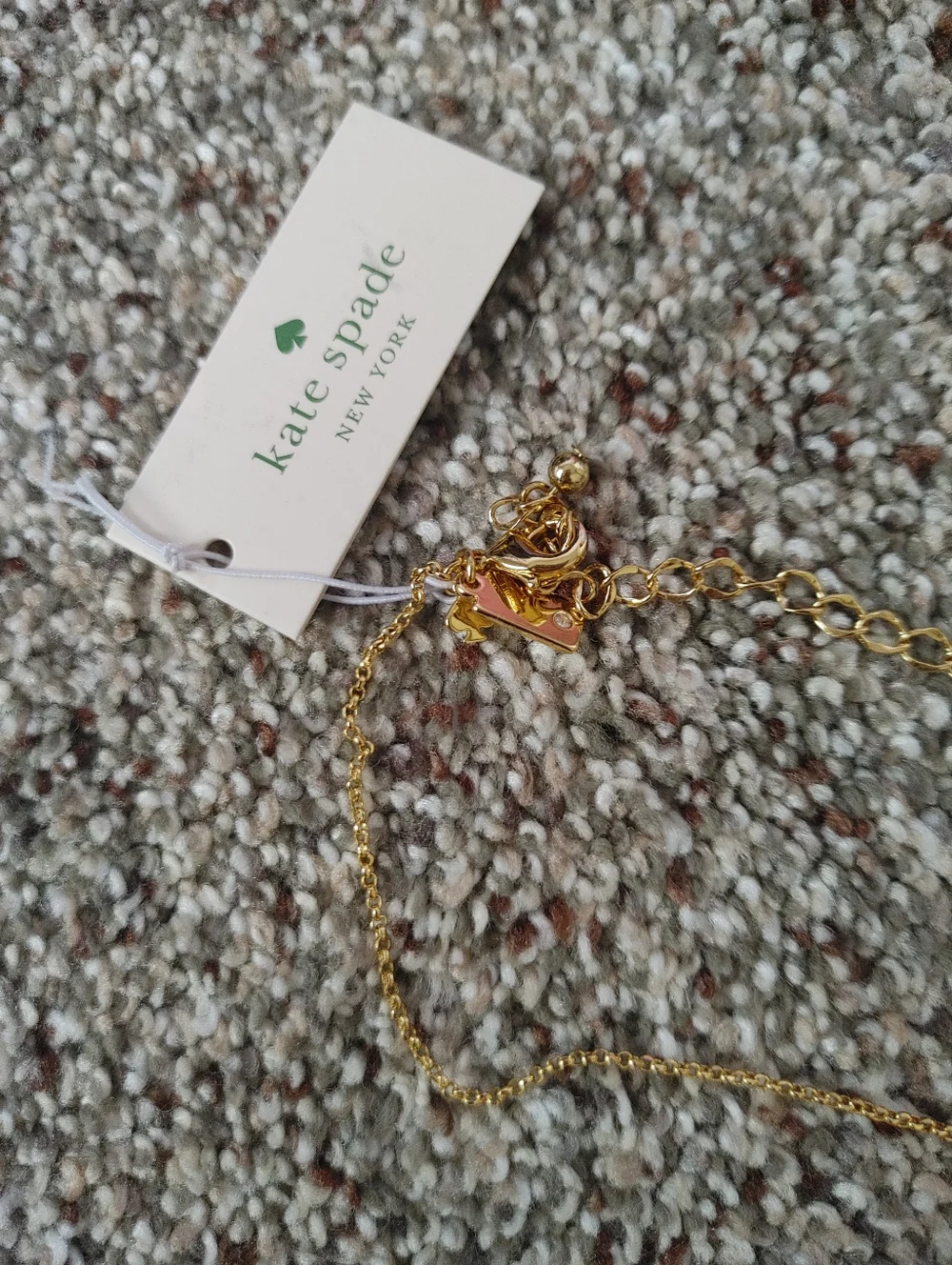 New Kate Spade New York black and gold necklace